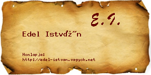Edel István névjegykártya